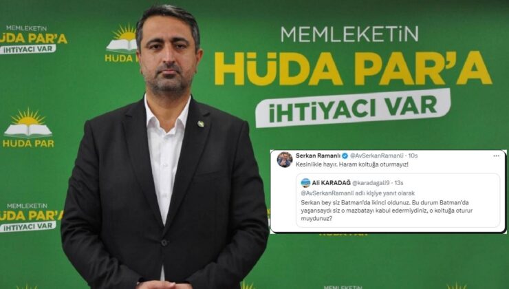 RAMANLI: “HARAM KOLTUĞA OTURMAYIZ”