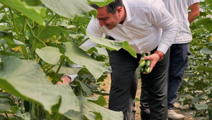 Ramanlı Çiftçileri Ziyaret Etti