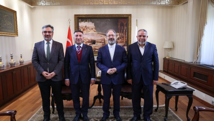 REKTÖR DEMİR DİYANET İŞLERİ BAŞKANI ERBAŞ’I ZİYARET ETTİ