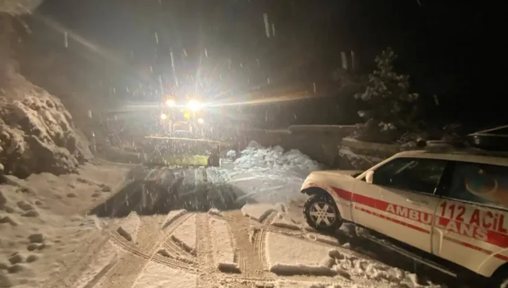 KAPANAN YOL ACİL HASTA İÇİN AÇILDI