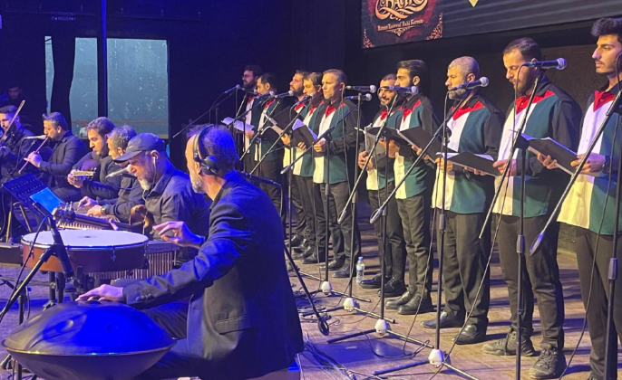 GAZZE İÇİN İLAHİ KONSER VERİLDİ